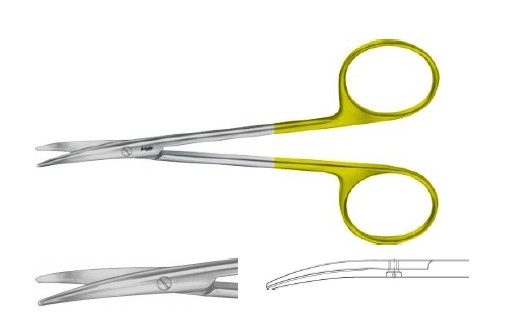 TC СТРАБІСМУС НОЖИЦІ ВИГНУТІ 115MM